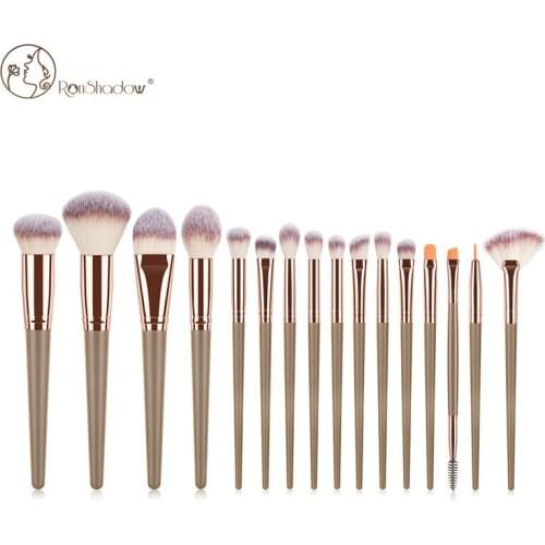 16Pcs Makeup Brushes Set Gray Gold For Eye Shadow Powder Foundation Lip Professional Cosmetic Beauty Make Up Brush