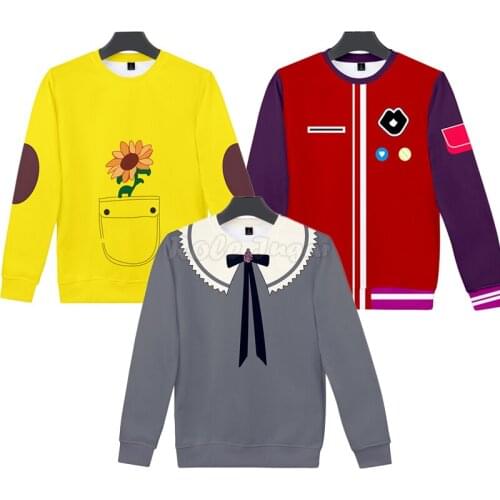 Anime Cosplay WONDER EGG PRIORITY Kawai Rika / Ohto Ai Sweatshirts Casual Men Women 3D Printed O-neck Long Sleeve Tops C25M127