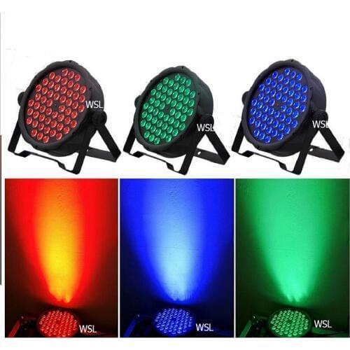Free shipping 10pcs/LOT par 64 led flat par 54*3w RGB 3 IN 1
