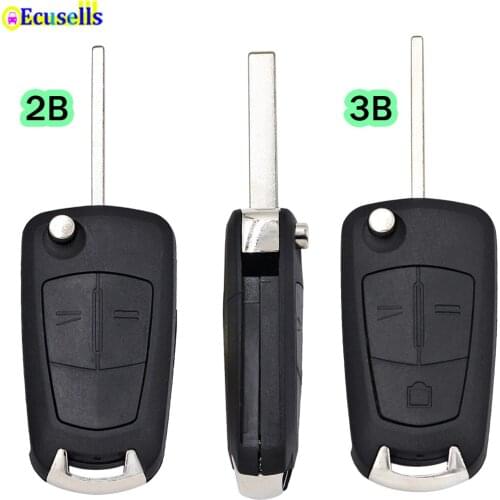 2/3 Button Blank Remote Key Shell Case Fob for Opel Astra H Zafira B Vectra C Signum HU100 Uncut
