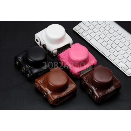 Camera Video Bag Case Leather Bag Case Cover for Nikon J5 10-30mm Lens Camera 5 Colors With Shoulder Strap