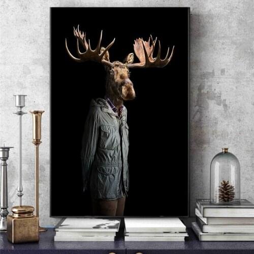 Black White Poster Modern Paintings Home Decor Animal Pictures Animal Face Paintings On The Wall Frameless Room Decor