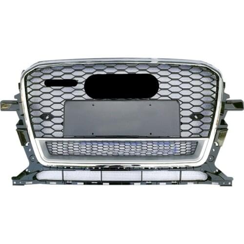 For RSQ5 Style Front Sport Hex Mesh Honeycomb Hood Grill Black for Audi Q5/SQ5 8R 2013 2014 2015 2016 2017 Auto Accessories