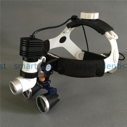 Good Quality New 5W LED Surgical Head Light dental Lamp All-in-Ones Headlight with loupes 2.5X ,3.5X , 5.0X , 6.0X