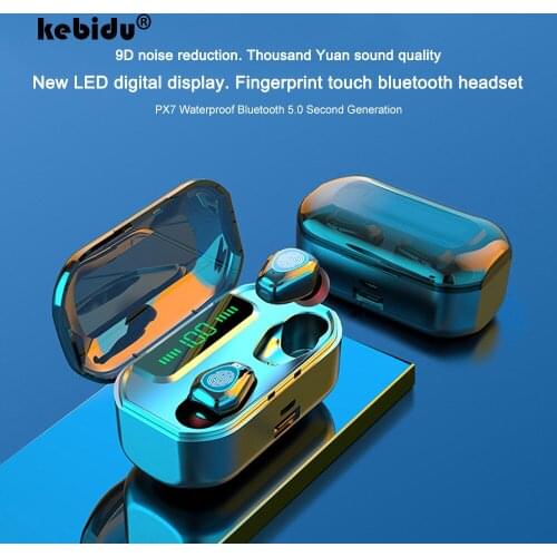 Kebidu TWS Bluetooth Earphone 5.0 Touch Control Music Wireless Earphones Stereo Bass Headphones True Wireless Earbuds