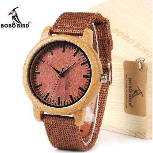 BOBO BIRD D10 New Designer Wood Watch Luxury with Nylon Strap Wooden Wristwatches Japan Movement 2035 Quartz Watch for Friend