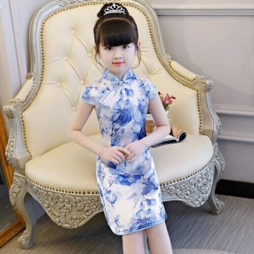 Summer dress Kids Cheongsam Dress Chinese Girl Dress Princess Birthday Party Dress Children Clothing vestido chines new arrival