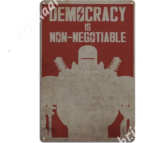 Liberty Prime Metal Signs Club Home Garage Club Vintage Garage Decoration Tin sign Posters