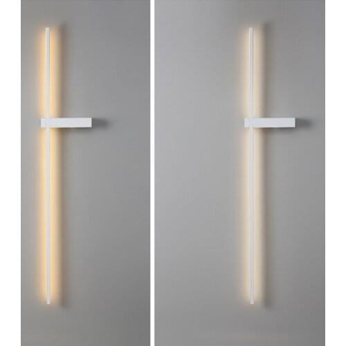 Minimalist Long Strip Creative Bedroom Wall Lamp Modern Simple Iron Living Room Background Wall Lamp Aisle Staircase Fixtures