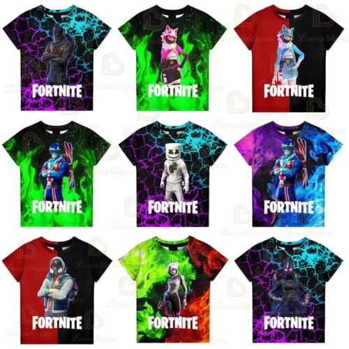 Fashion Men Women Cartoon Tops Boys Fortnite Victory Shooter Kids T-shirt Hero Battle Royale 3D Tees Tops Boys Girls Clothes