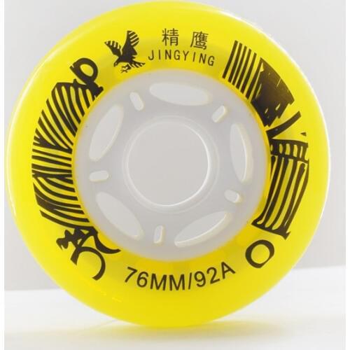 Orange Inline Skate Wheels Slide 92A Slalom Sliding FSK 72 76mm Yellow Roller Skating Tires For SEBA Powerslide Patines 4pcs