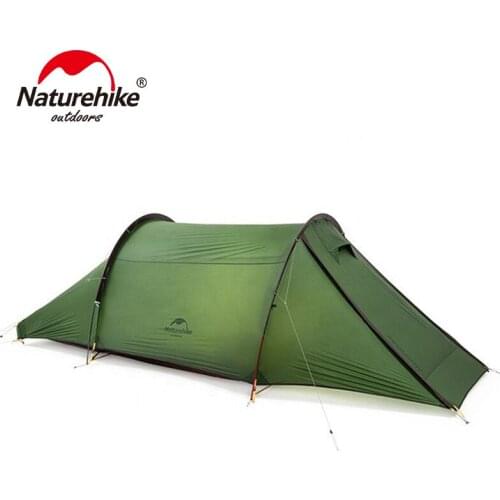 Naturehike YunLu Tunnel Tent 20D Nylon Large Space Double Lobby Tents 2 Person Outdoor Waterproof Wind-proof Hiking Camping Tent