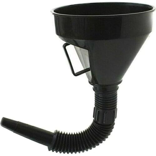 Plastic Flexible Funnels Black Kitchen Oil Funnel Wide Mouth Liquid Funnel Detachable For Spout Oil, Fuel, Petrol, Diesel