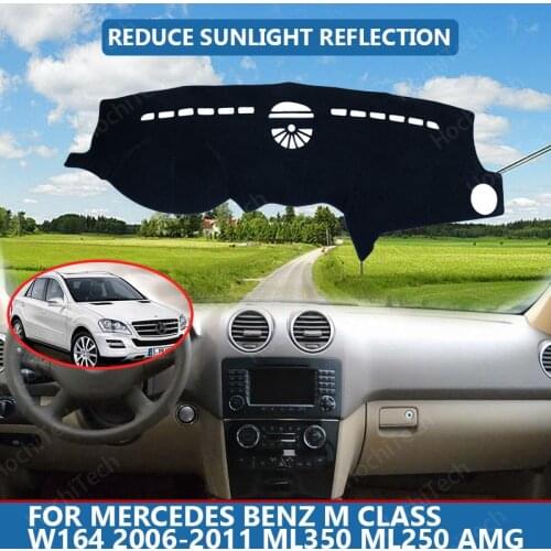 Right Hand Drive High Polyester Fiber Anti-UV Car Dashboard Cover Mat for Mercedes Benz M Class W164 2006-2011 ML350 ML250 Cover