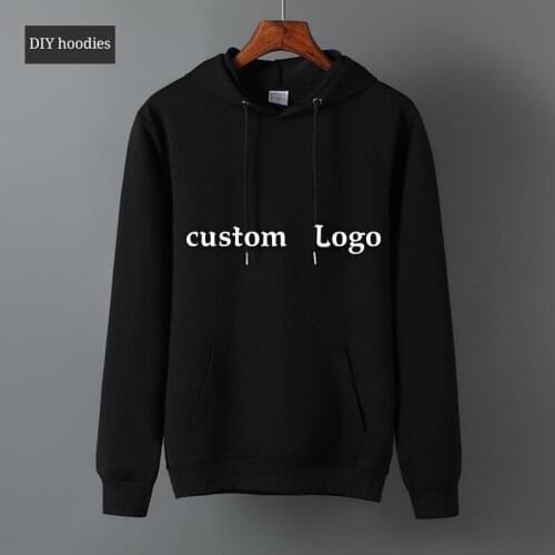 Custom Logo Hooded Pullover Sweater Mens And Womens Simple Sports Loose Hoodies Work Clothes Class Clothes DIY Wholesale