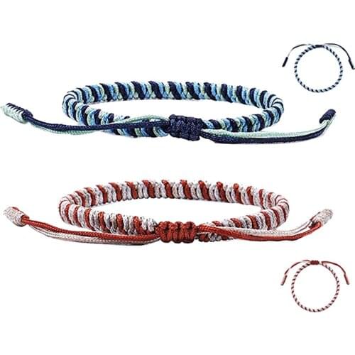 Handmade Knots Adjustable Braided Rope Cord Bracelet Unisex Lucky Friendship Bracelets Bangle Beach Jewelry