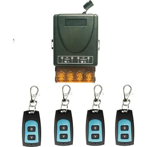 DC12V 24V 36V 48V 1CH 30A Relay Radio Controller RF Wireless Relay Remote Control Switch Transmitter+Receiver Garage Doors
