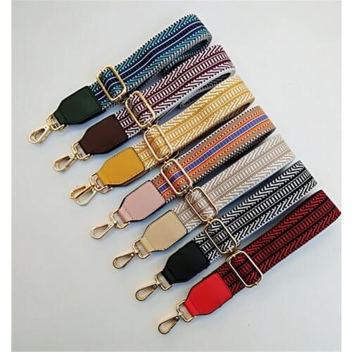 HJKL Colored Belt Bags Strap Accessories for Women Rainbow Adjustable Shoulder Hanger Handbag Straps Decorative Handle bag strap