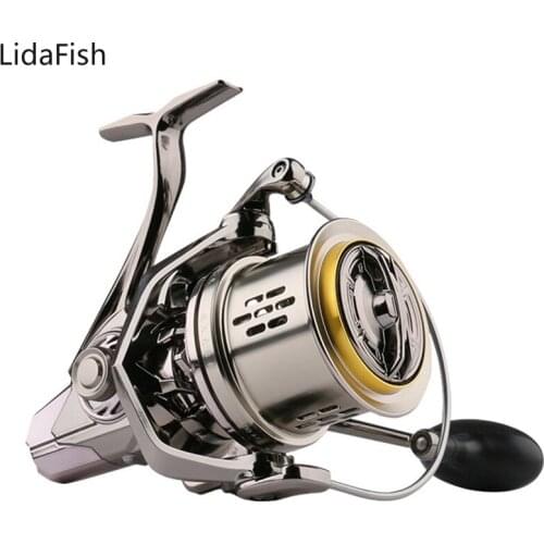 LidaFish Big Strong Drag Metal Spinning Fishing Reel 18+1BB High Speed 4.8:1 Sea Trolling Fishing Wheel