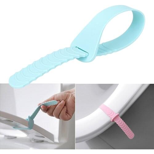 Silicone 1pc Portable Foldable Toilet Closestool Seat Handle Sanitary Seat Cover Lifting Device Toilet Seat Cover Lifter