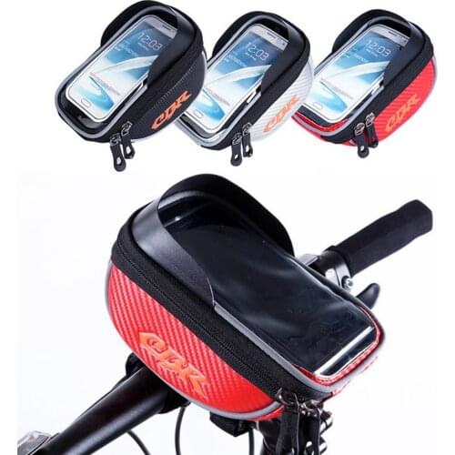 5.5 inch Bicycle Touch Screen Waterproof handlebar Bag Cycling Outdoor Sports Bags 3Colors Bike Frame Front Tube Bag for iPhone