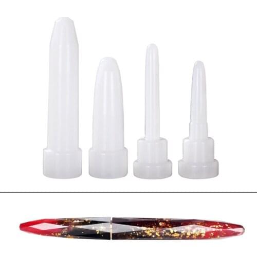 1 Set Fountain Pen Epoxy Resin Mold Cylinder Pen Shape Silicone Mould DIY Crafts Candle Casting Tool