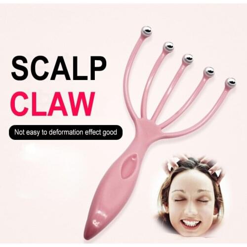1Pcs Five Finger Head Massager Steel Ball Head Massage Relaxation Massager Hair Scalp Relaxing Neck Stress Relief Reduce Stress