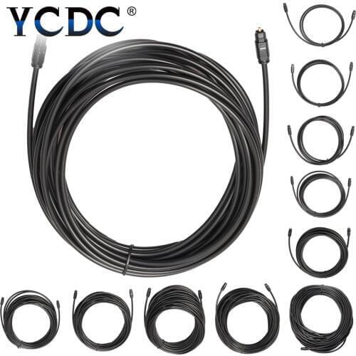 10M 5M 3M 1M 1.5M 2M OD 2.2 New Gold Plated Digital Audio Optical Optic Fiber Cable Toslink SPDIF Cord PVC For DVD VCR CD Player