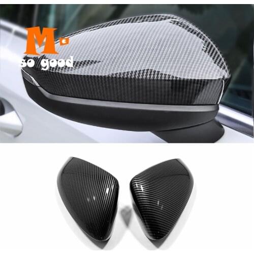 2pcs For Audi A3 8V S3 2021 2022 accessories ABS Carbon Car Side Door rearview turning mirror cover trim Decoration styling
