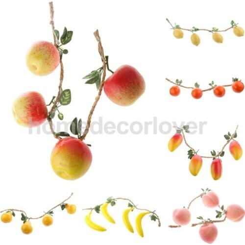 4pcs /String Artificial Fruits Home Restaurant Decoration Showcase Display Photography Props