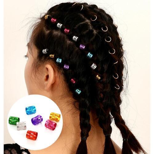7Pcs Multicolor Hair Styling Braiding Dreadlocks Ring Braid Hoop Headwear Decor Hair Accessories New
