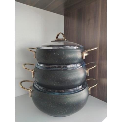 Alya 6 Piece Hot Pot Cooker Suit Emerald Green