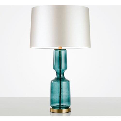 American Simple Glass Art Table Lamp American Living Room Model Room Bedroom Living Room Studio Fashion Lamps