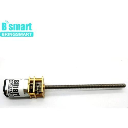 Bringsmart M3 Screw 55mm Threaded Shaft 3V 6V 12V DC Motor 15/30/60/100/150/200/250/300/600rpm Mini Electric Gear Reducer N20