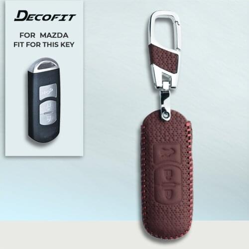 Genuine Leather Key Case for for Mazda 2 3 6 Axela Atenza CX-5 CX5 CX-7 CX-9 3 Buttons Protection Cover Keychain Shell Fob