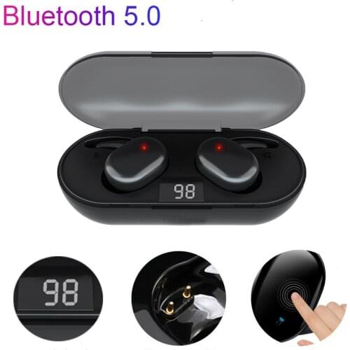 Digital display Q2 Bluetooth headset touch TWS sports outdoor headset 5.0 Q1 headset with charging chamber