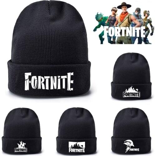 Fortnite Woolen Hat Fall Winter Warm Knit Hats Game Peripheral Unisex Hedging Plush Bonnets Anime Figure Boys Birthday Gift