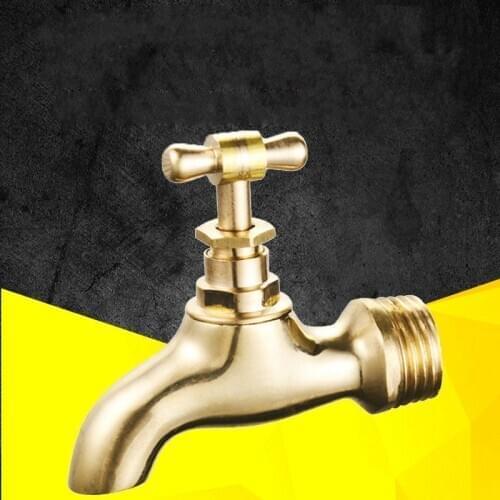 G1/2" G3/4" Wall Mounted Brass Bathroom Mop Pool Faucet Cold Water Faucet Faucet Decoration Outdoor Garden Faucet