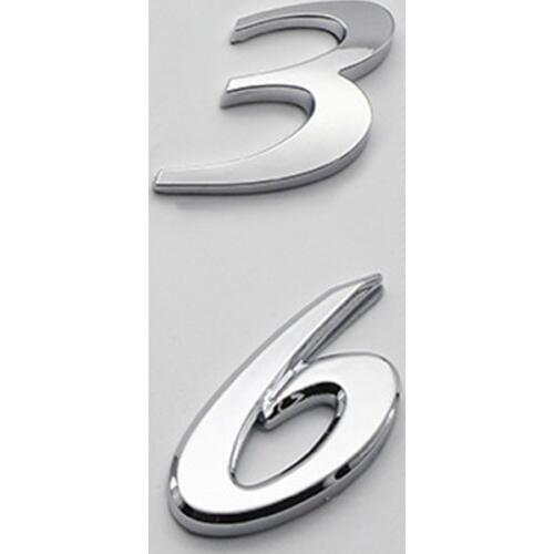 Chrome Letter & Number 3 6 Emblem for Mazda 3 Mazda 6 M3 M6 Car Styling Refitting Trunk Badge Quality ABS Sticker
