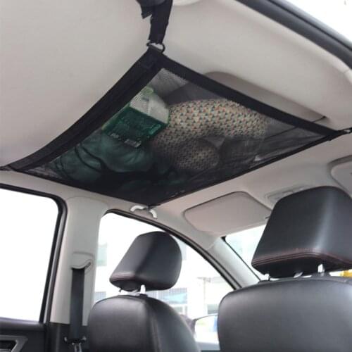 Car Roof Storage Net Pocket Universal Car Roof Bag Interior Cargo Car Roof Cargo Net Mesh Storage Bag Car Interior Accessories
