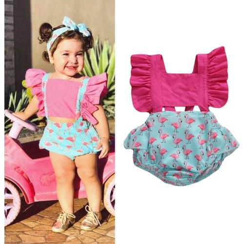 Toddler Infant Baby Girls Boys Clothes Short Sleeve Newborn Rompers Lovely Cute Fruit Print Ruffles Fashion Bodysuits Jumpsuits