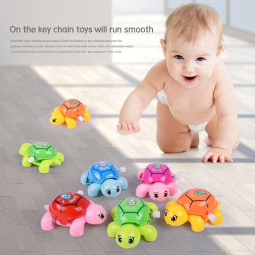 Baby Cute Toys Mini Clockwork Tortoise Children Turtle Toy Baby Wind Up Toys Plush Animals 2021