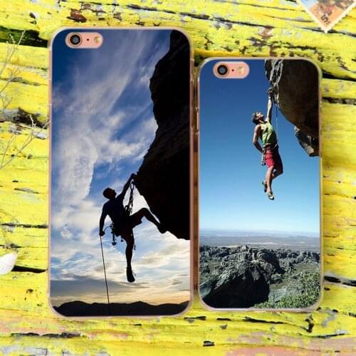 Rock Climbing Brave Movement Soft Phone Case 11 Pro Max XS X Xr 12 Mini TPU Shell for Iphone 6S 6 7 8 Plus SE 2020 5 Cover Funda