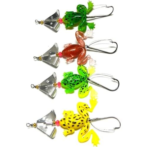 Hengjia frog bait set rubber soft bait perch fine-tuning bait spoon carp carp fishing tackle Bisca random color bait