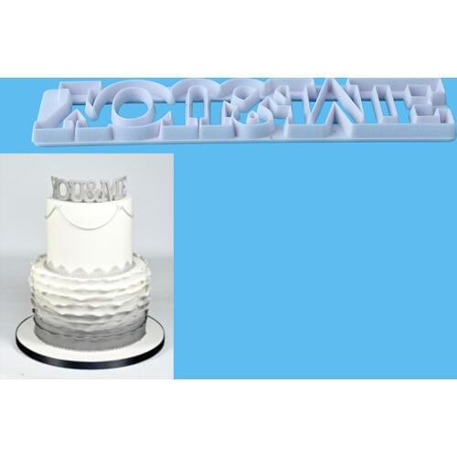 You & Me Plastic Fondant Cutter Cake Mold Fondant Mold Fondant Cake Decorating Tools Sugarcraft Bakeware