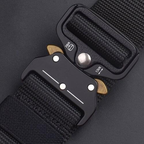 Tactical Belt New Breathable Outdoor Nylon Belt Military High Quality Nylon Mens training Belt Metal Multifunctional Buckle