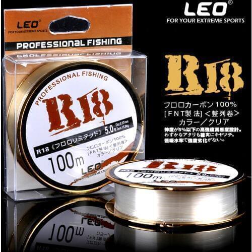 Leo Fishing Lines 27009 R18 100M Transparent White Imported From Japan Fishing Line Fish Wire Nylon Fishing Accessories Pesca