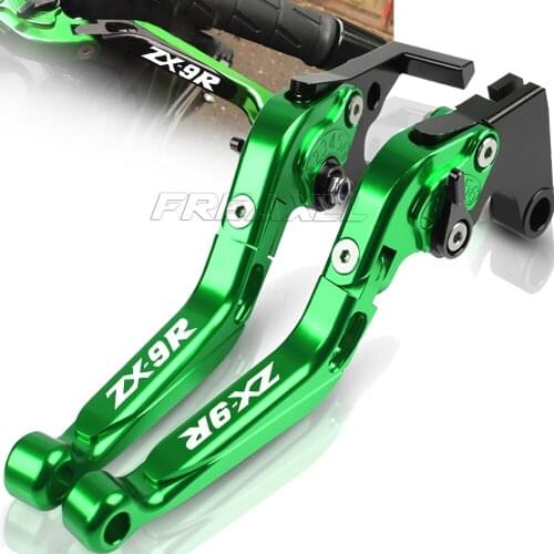 Without ZX 9R LOGO Motorcycle Accessories Aluminum Adjustable Folding Brake Clutch Levers For Kawasaki ZX9R ZX-9R 1998 1999