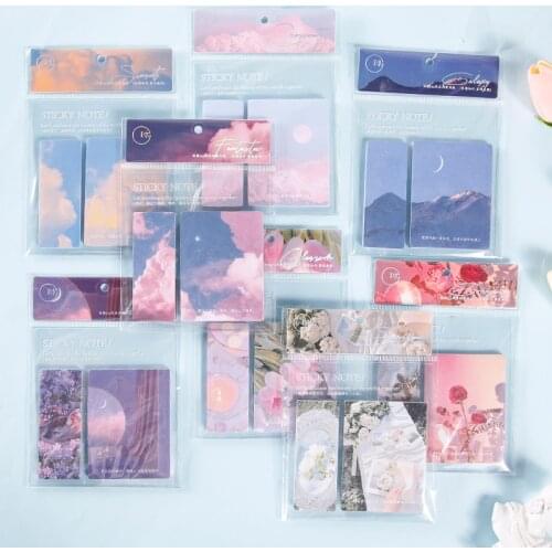 Journamm 30pcs/pack Ins Style Self Adhesive Memo Scrapbooking Junk Journal Decoration Stationery School Supplies Sticky Note
