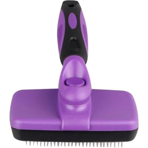 Self Cleaning Brush for Dogs and Cats Pet Grooming Tool Removes Undercoat Shedding Mats and Tangled Hair Dander Dirt